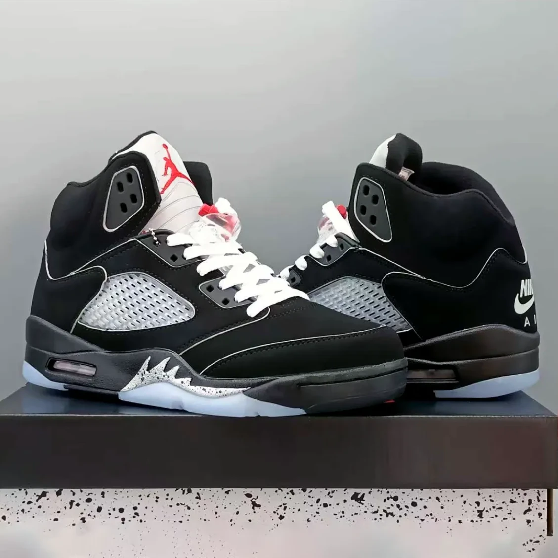 Air Jordan 5 Black Metallic Reimagined Shoes Sneakers by Air Jordan