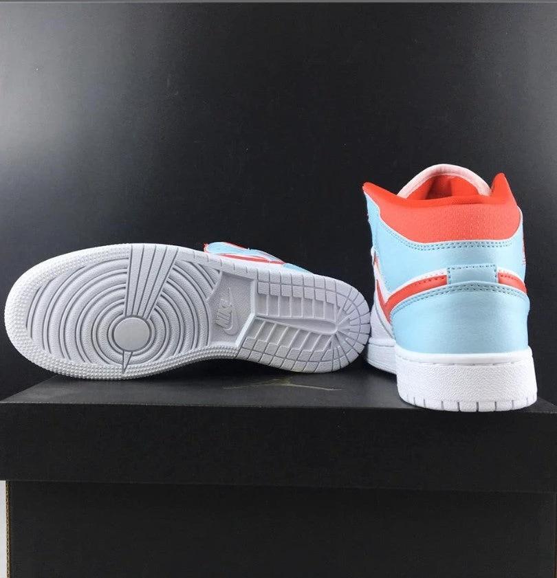 Air Jordan 1 Mid White Topaz Mist (GS) Shoes Sneakers by Air Jordan