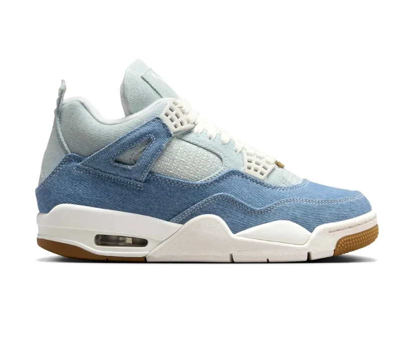 Air Jordan 4 Denim Worn Blue Shoes Sneakers by Air Jordan