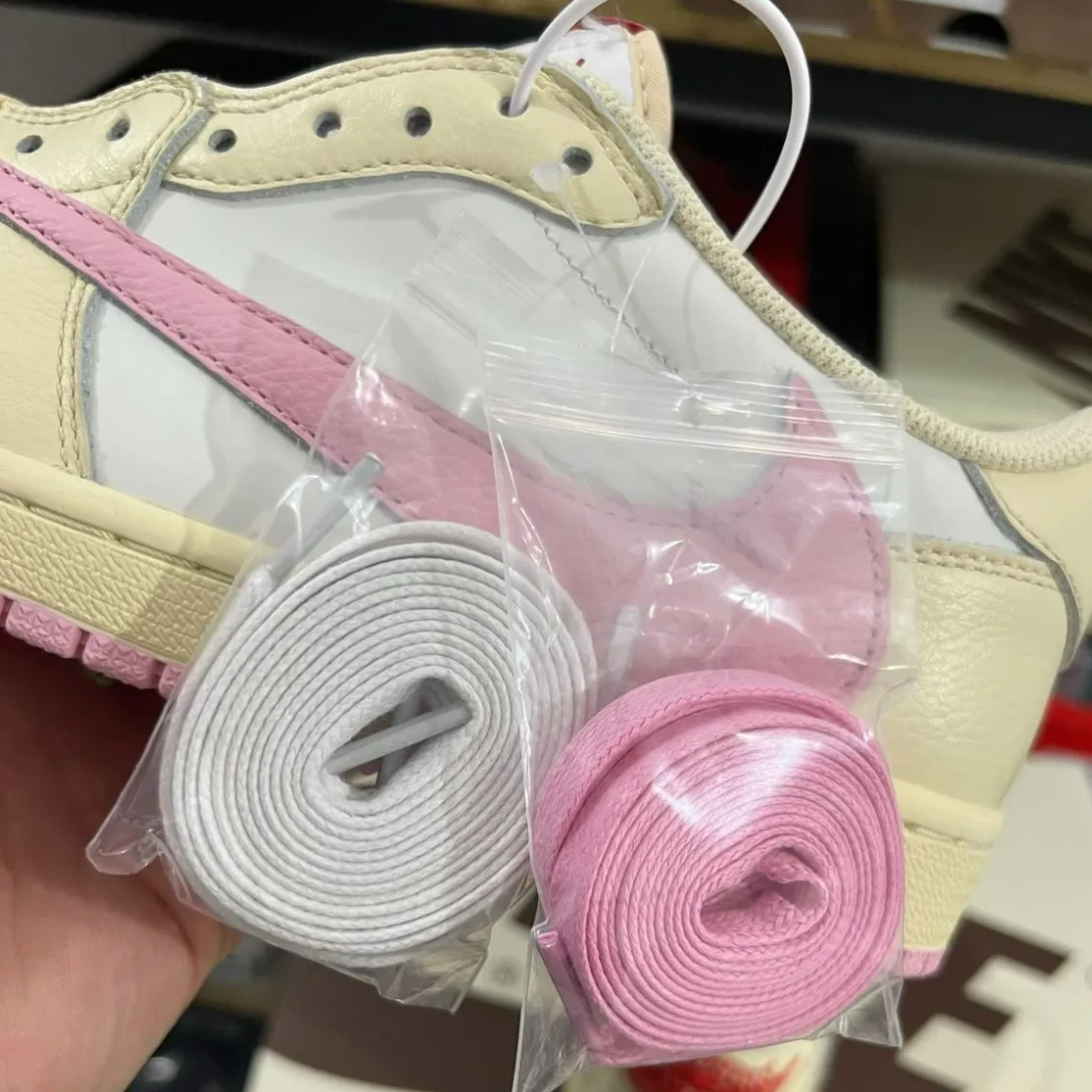 Travis Scott x Air Jordan 1 Low OG Sail Shy Pink Shoes Sneakers by Air Jordan