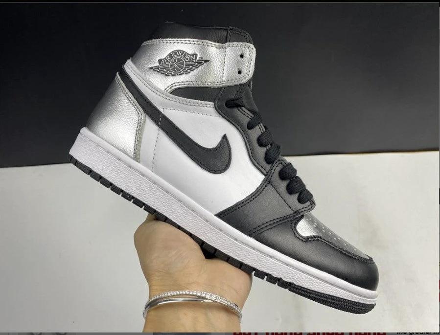 Air Jordan 1 High OG WMNS Silver Toe Shoes Sneakers by Air Jordan