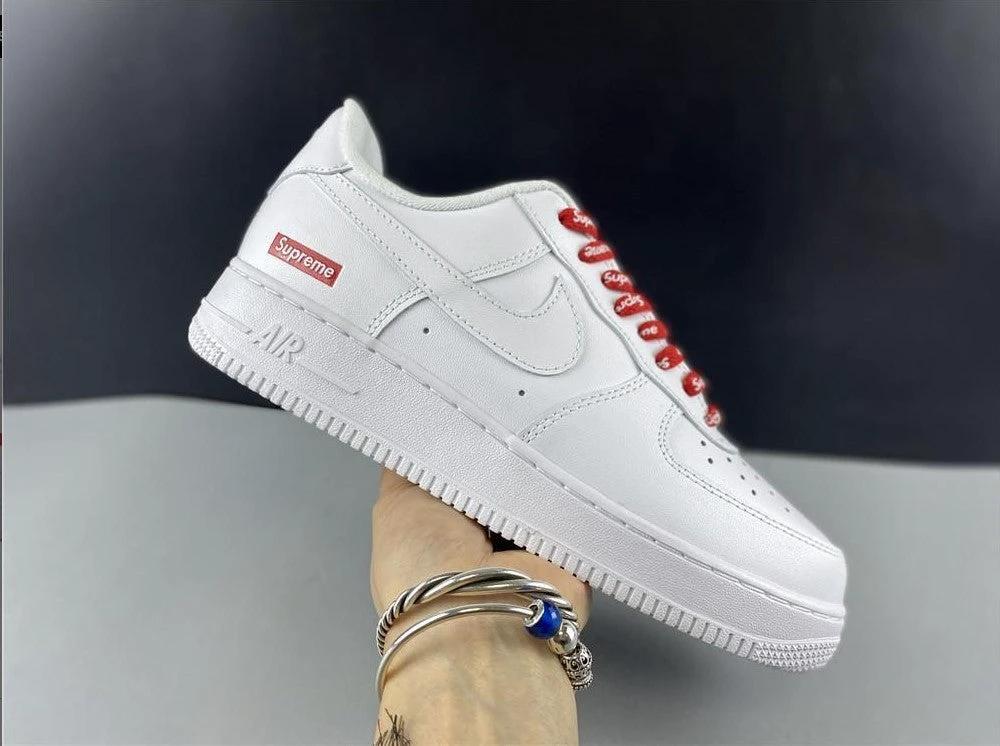 Air Force 1 Low Supreme White Shoes Sneakers by Air Jordan