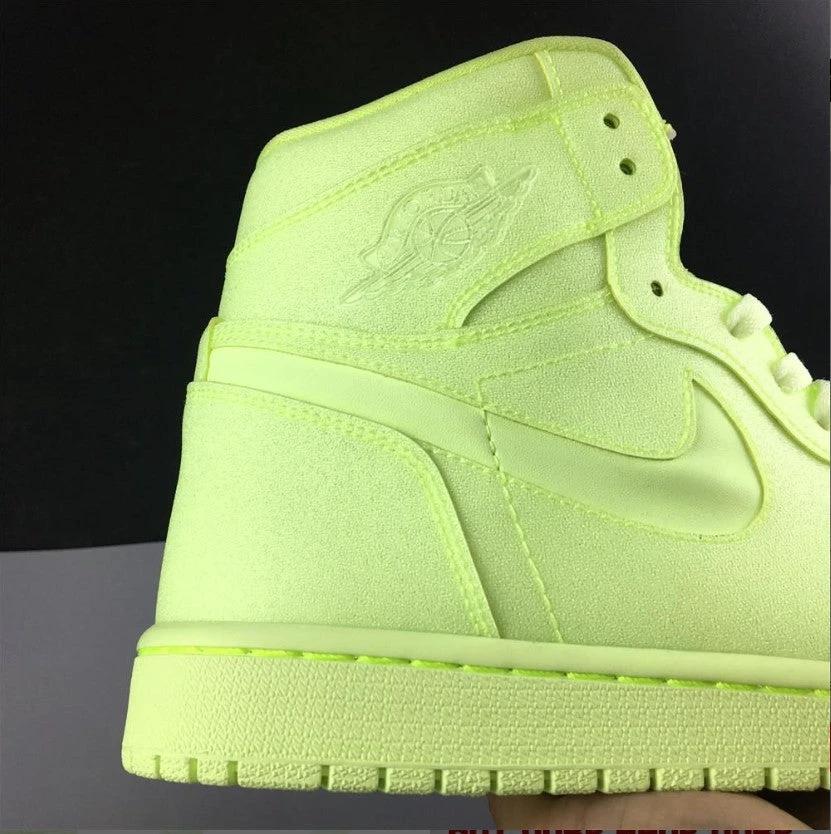 Air Jordan 1 Retro High Barely Volt Shoes Sneakers by Air Jordan