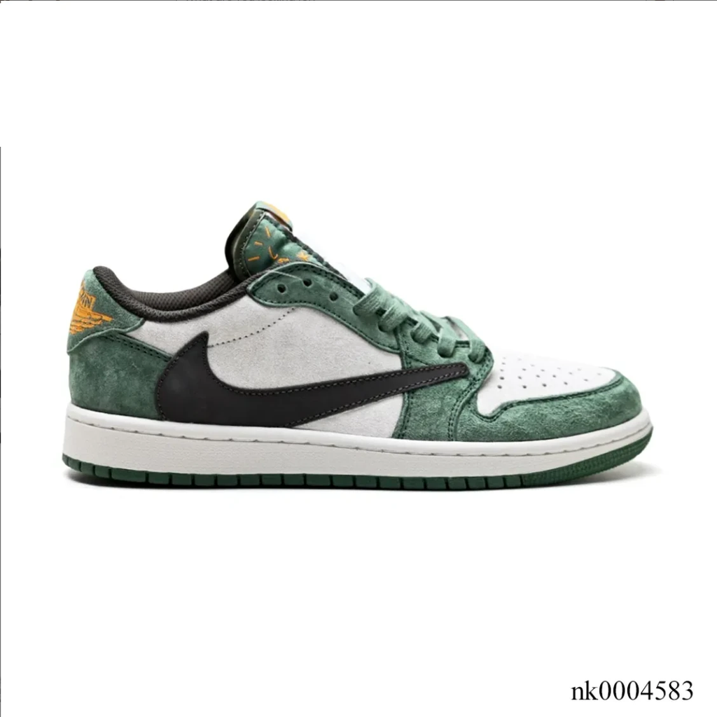 Travis Scott x Air Jordan 1 Low OG SP Green Velvet Shoes Sneakers by Air Jordan