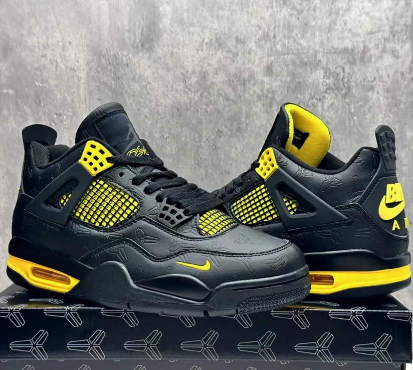 Nigel Sylvester x Kobe Bryant x Air Jordan 4 Thunder Shoes Sneakers by Air Jordan