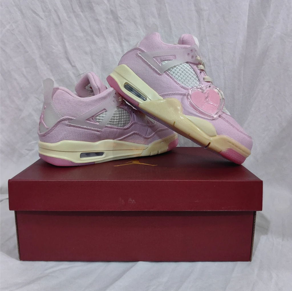 Air Jordan 4 Denim Iced Carmine Shoes Sneakers by Air Jordan