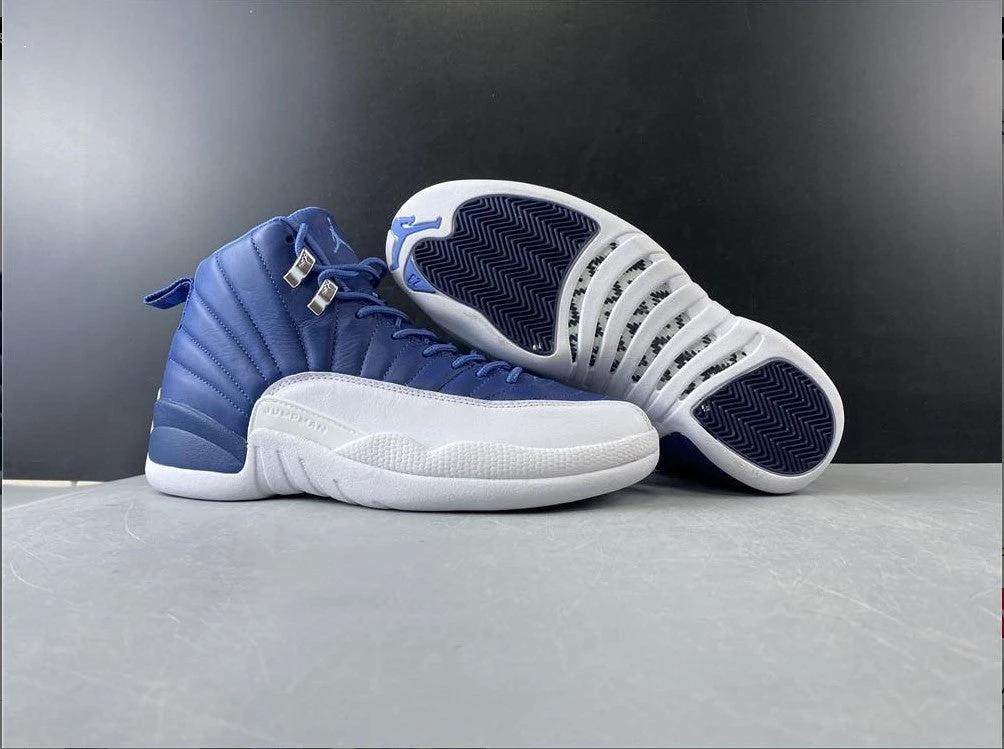 Air Jordan 12 Retro Stone Blue Shoes Sneakers by Air Jordan