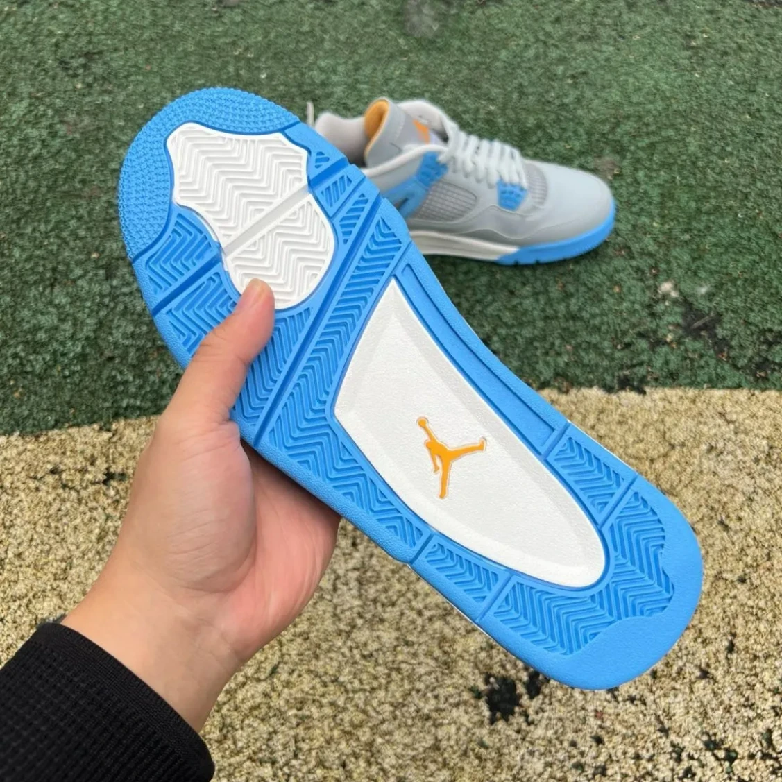 Air Jordan 4 LS Mist Blue Shoes Sneakers by Air Jordan