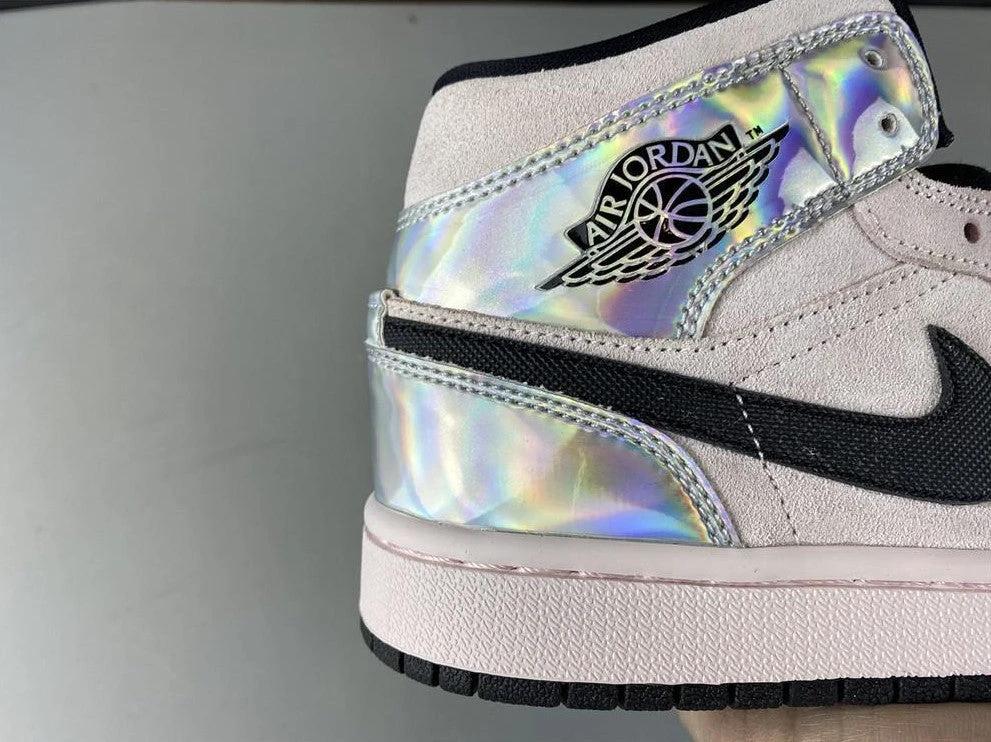 Air Jordan 1 Mid Dirty Powder Iridescent (W) Shoes Sneakers by Air Jordan