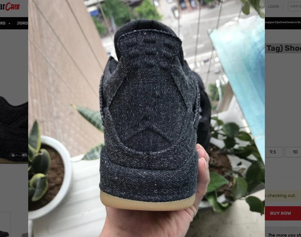 Air Jordan 4 Retro Levi’s Black (Levi’s Tag) Shoes Sneakers by Air Jordan