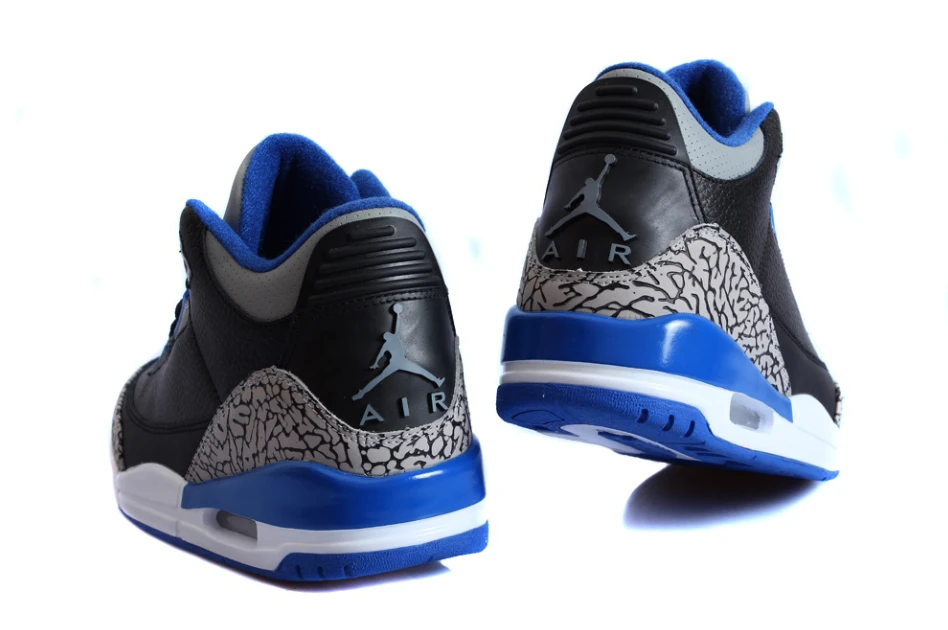 Air Jordan 3 Retro Sport Blue Black Cement True Blue by Air Jordan