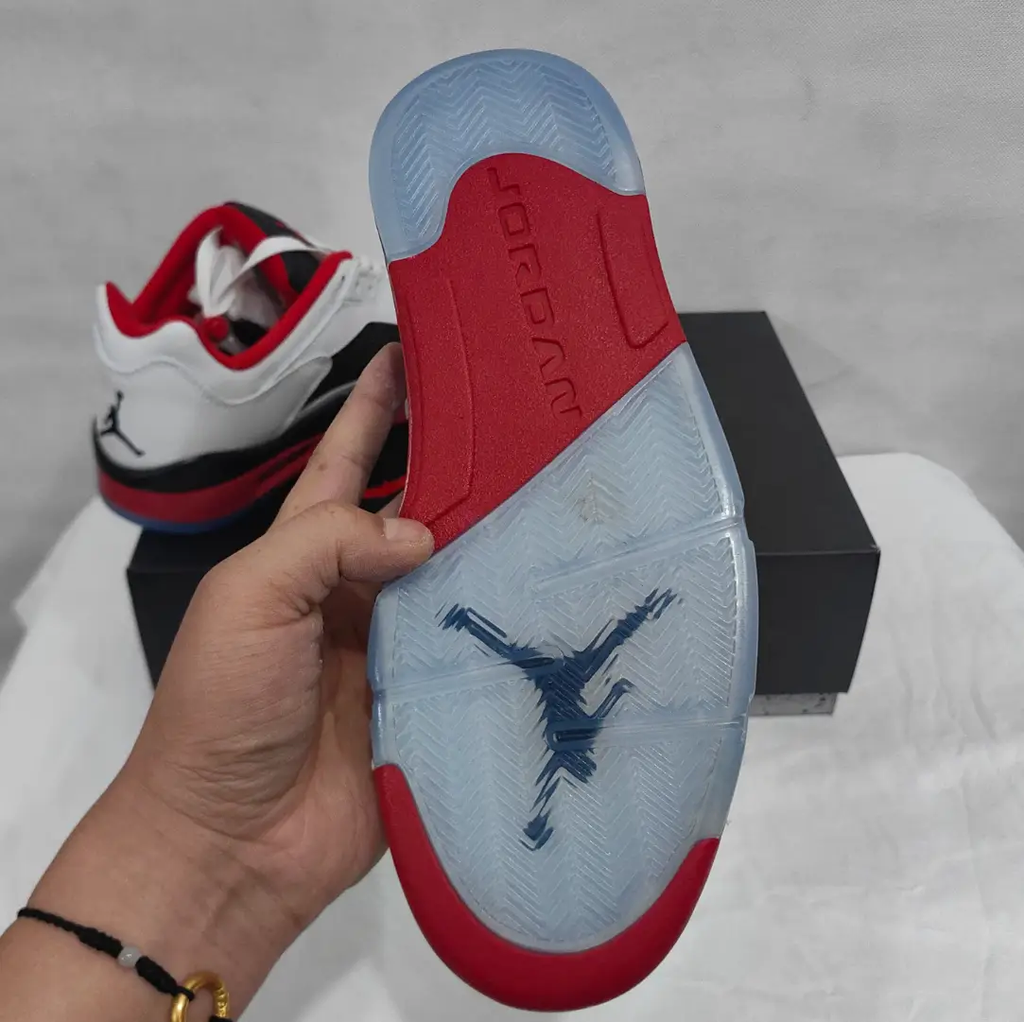 Air Jordan 5 Retro Low Fire Red Shoes Sneakers by Air Jordan