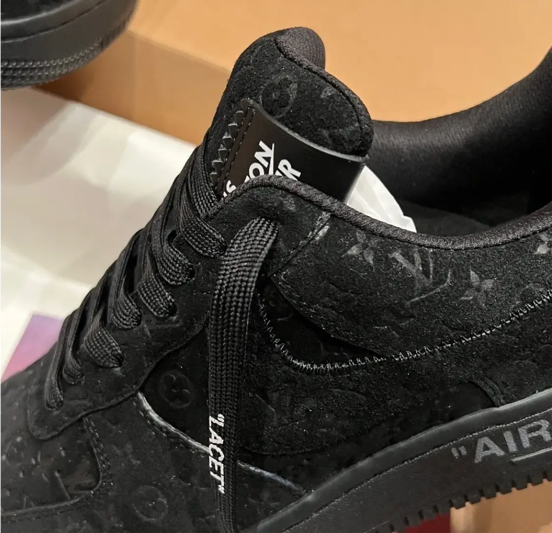 LV x Air Force 1 Virgil Abloh Black Shoes Sneakers by Air Jordan