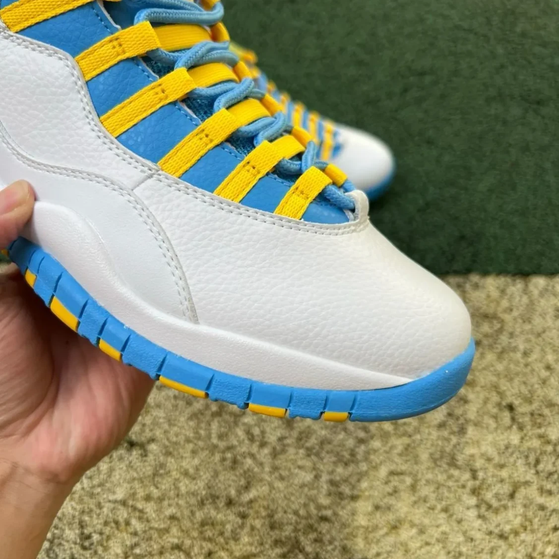 Air Jordan 10 Carolina Blue Yellow Shoes Sneakers by Air Jordan
