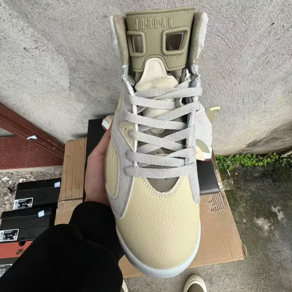 Air Jordan 6 Sail Neutral Olive Shoes Sneakers by Air Jordan
