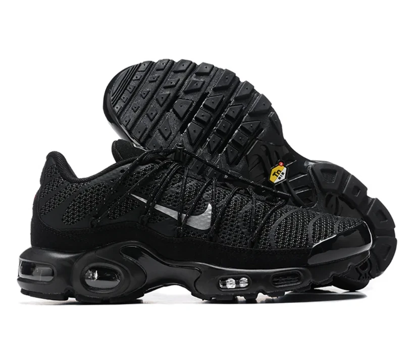 Air Max Plus Utility Black Metallic Silver Shoes Sneakers by Air Jordan