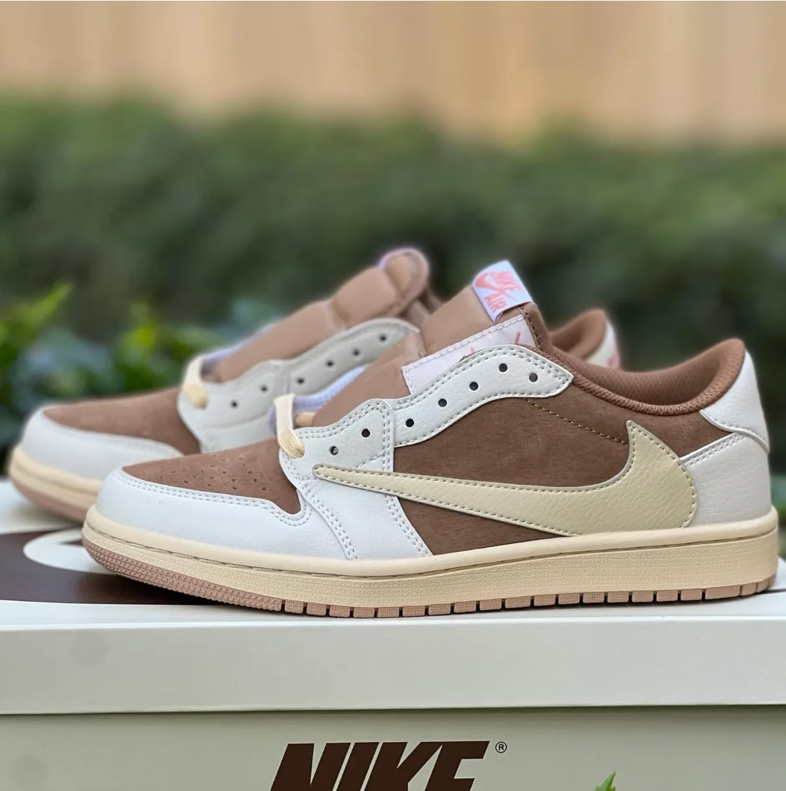 Travis Scott x Air Jordan 1 Low OG Brown Shy Shoes Sneakers by Air Jordan