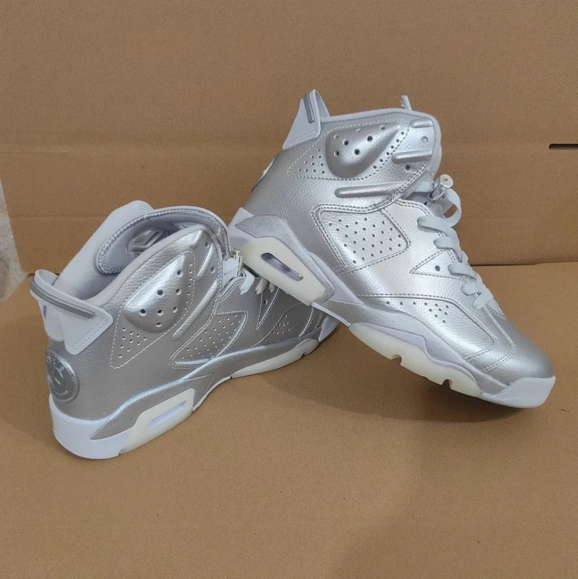 PSG x Air Jordan 6 Metallic Silver Shoes Sneaker by Air Jordan
