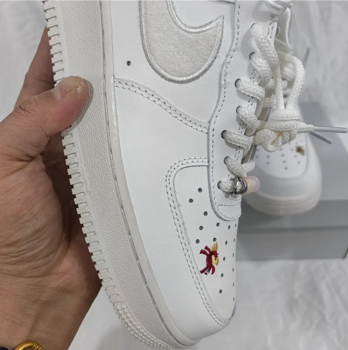 Air Force 1 Chenille Swoosh Year Of The Horse Shoes Sneaker by Air Jordan