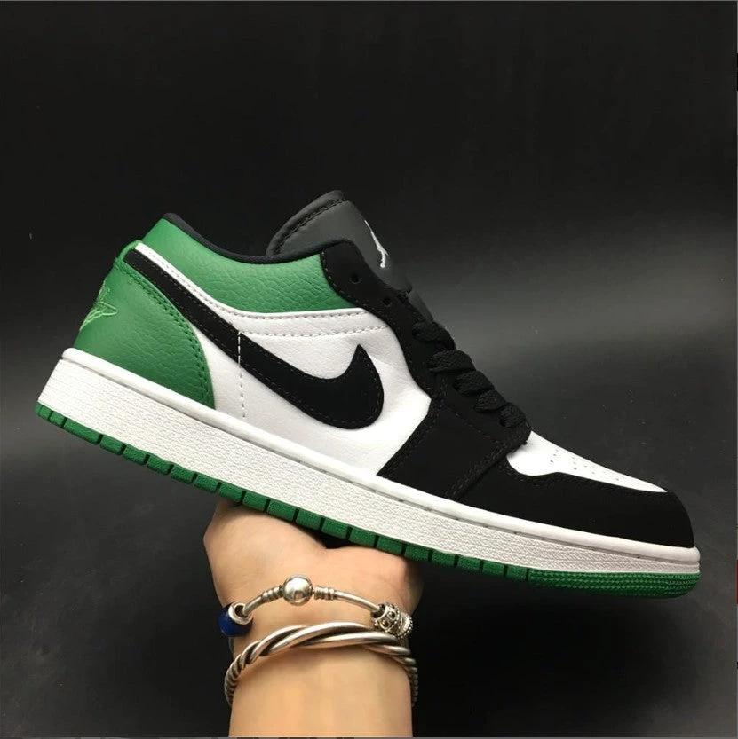 Air Jordan 1 Low White Black Mystic Green Shoes Sneakers by Air Jordan