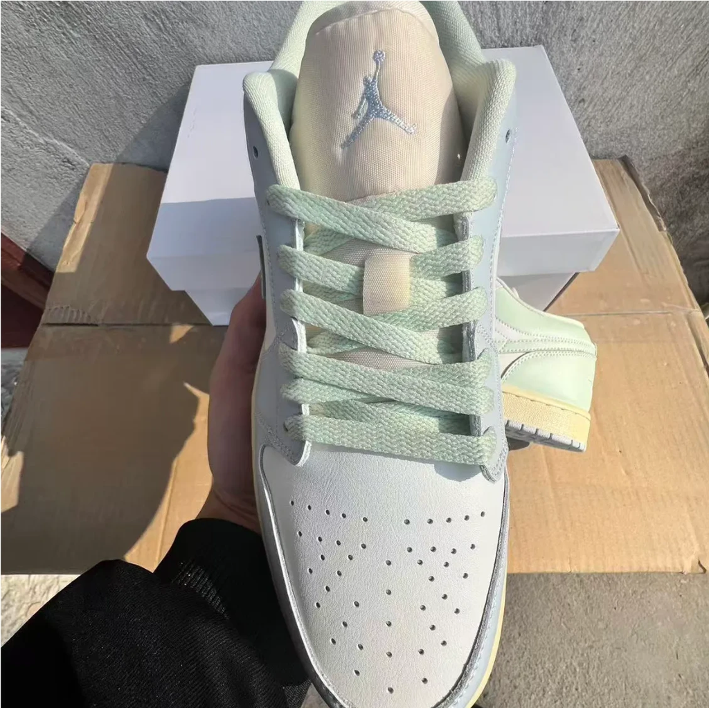 Air Jordan 1 Low Sail Aura Shoes Sneakers by Air Jordan