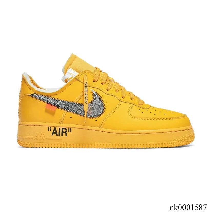 Off-White x Air Force 1 Low University Gold Lemonade Shoes Sneakers by Air Jordan