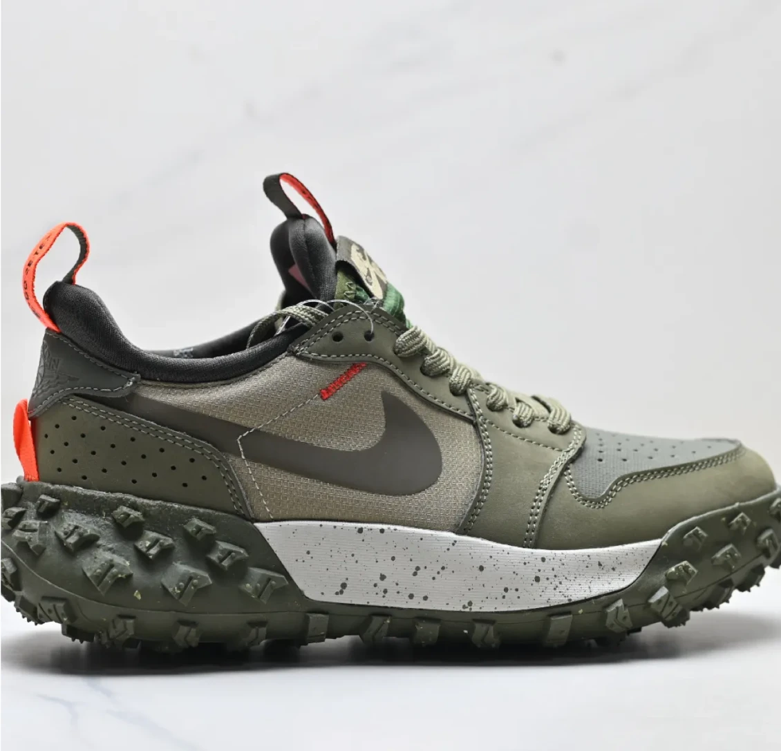 Air Jordan 1 Low Element GoreTex Medium Olive Shoes Sneakers by Air Jordan