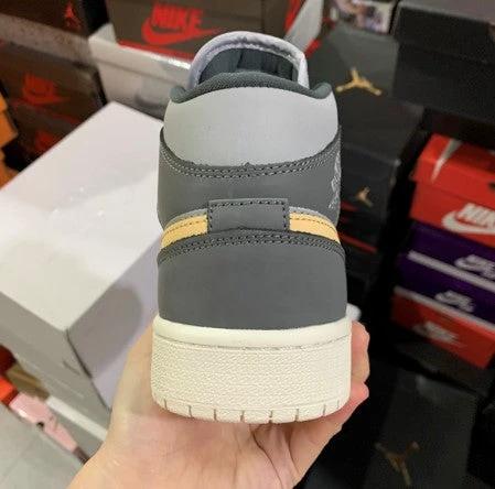 Air Jordan 1 Mid White Grey Powder by Air Jordan