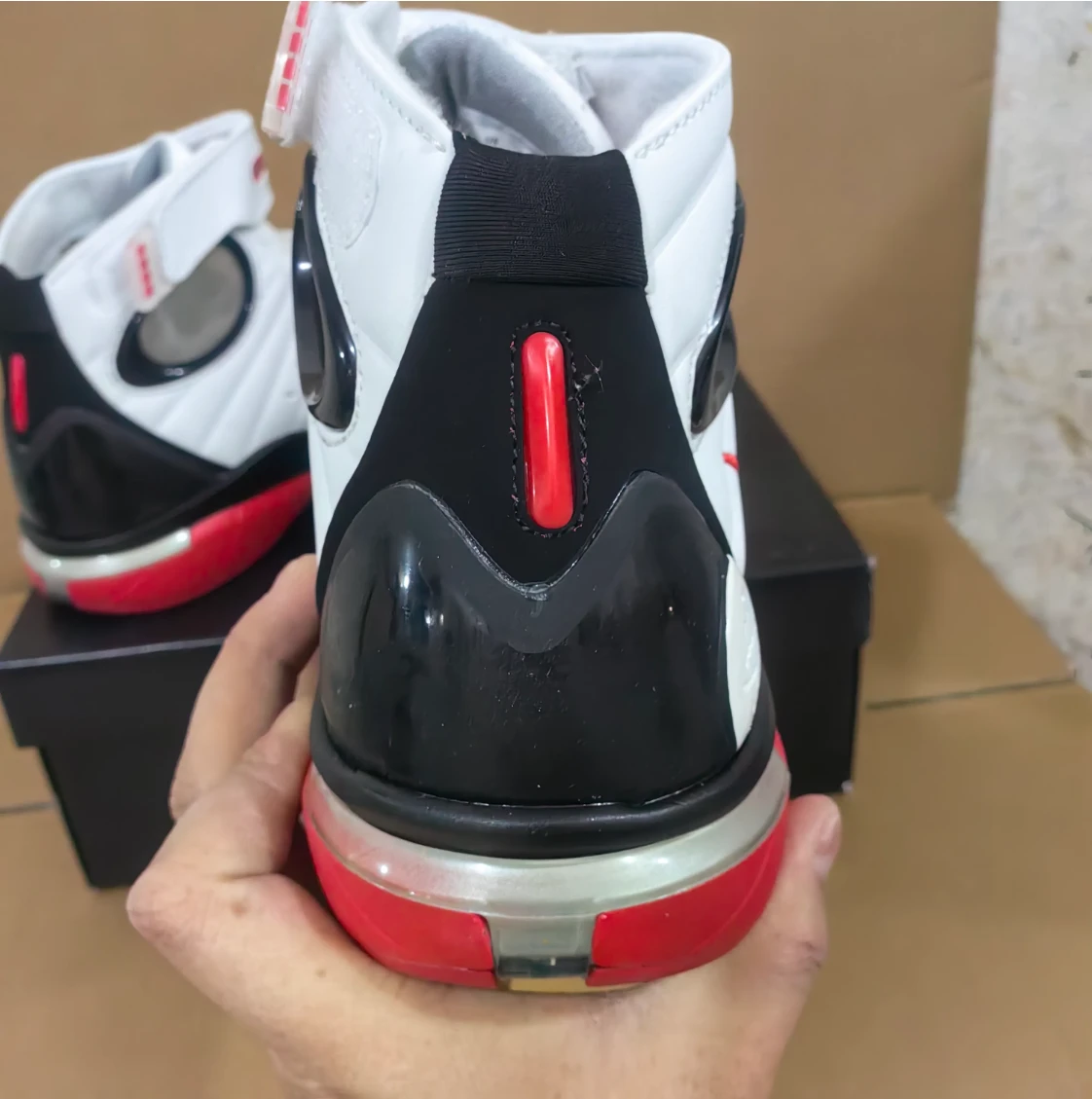 Air Zoom Huarache 2K4 White Varsity Red Shoes Sneakers by Air Jordan