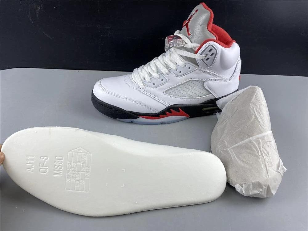 Air Jordan 5 Fire Red Silver Tongue (2020) Shoes Sneakers by Air Jordan