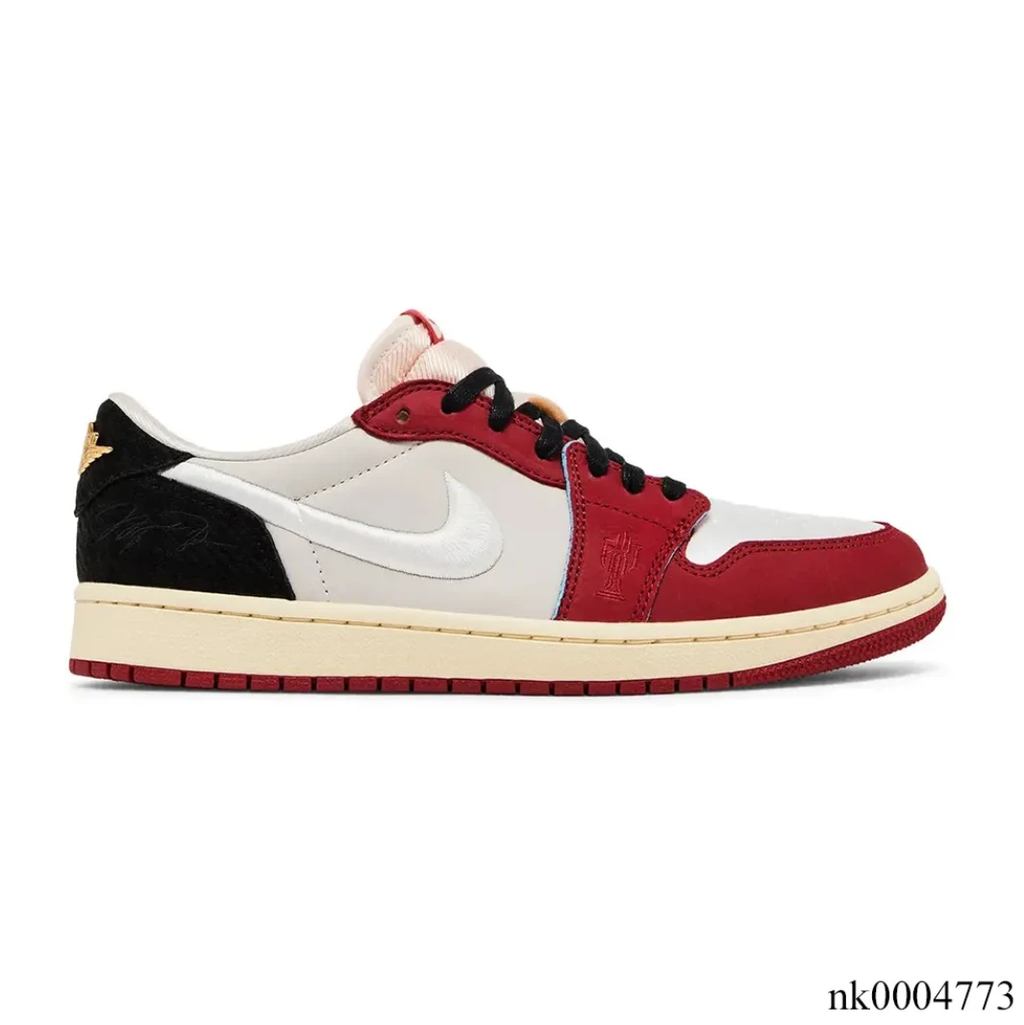 Trophy Room x Air Jordan 1 Low OG (White Swoosh) Shoes Sneakers by Air Jordan