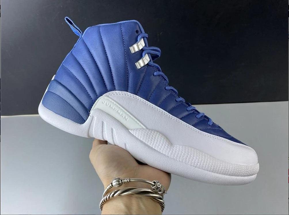 Air Jordan 12 Retro Stone Blue Shoes Sneakers by Air Jordan