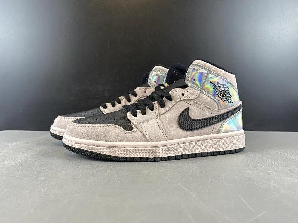 Air Jordan 1 Mid Dirty Powder Iridescent (W) Shoes Sneakers by Air Jordan