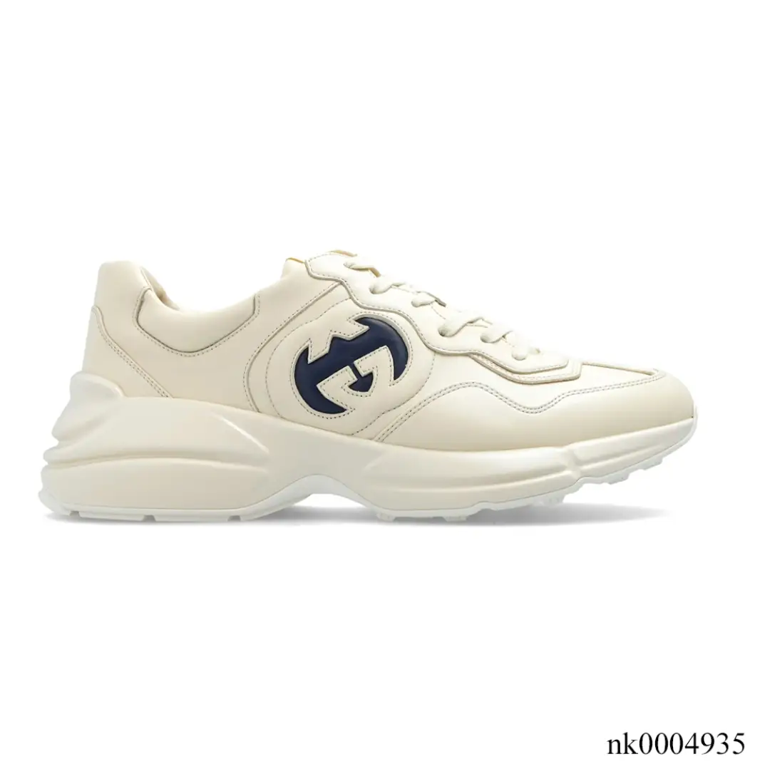 GG Rhyton Interlocking G Ivory Blue Shoes Sneakers by Air Jordan