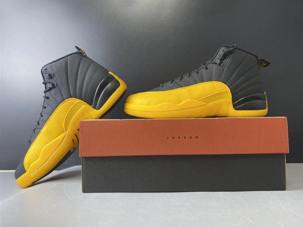 Air Jordan 12 Retro Black University Gold Shoes Sneakers by Air Jordan