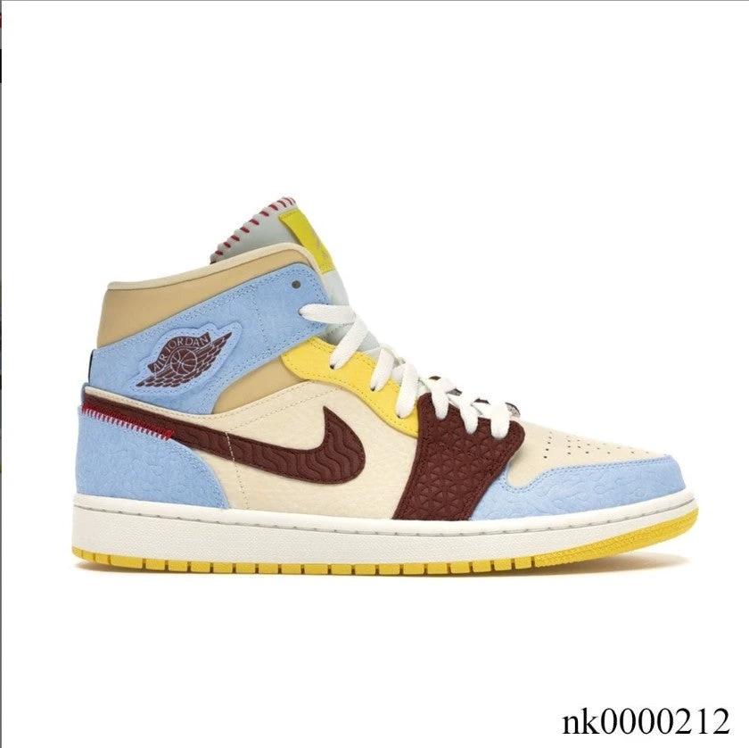 Air Jordan 1 Mid SE Fearless Maison Chateau Rouge Shoes Sneakers by Air Jordan