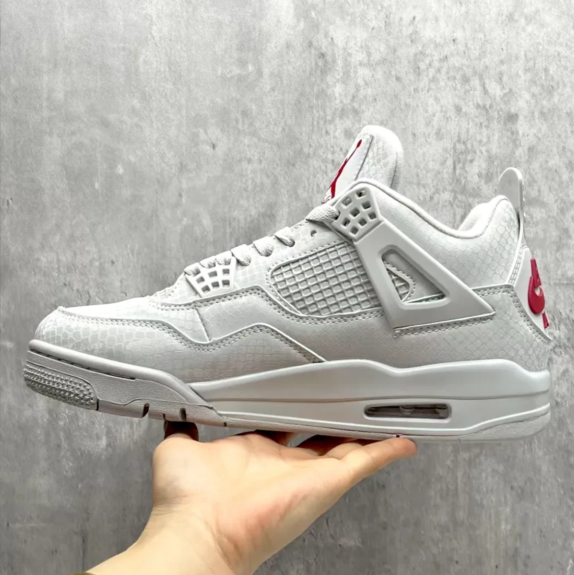 Nigel Sylvester x Air Jordan 4 White Grey Mamba Shoes Sneakers by Air Jordan