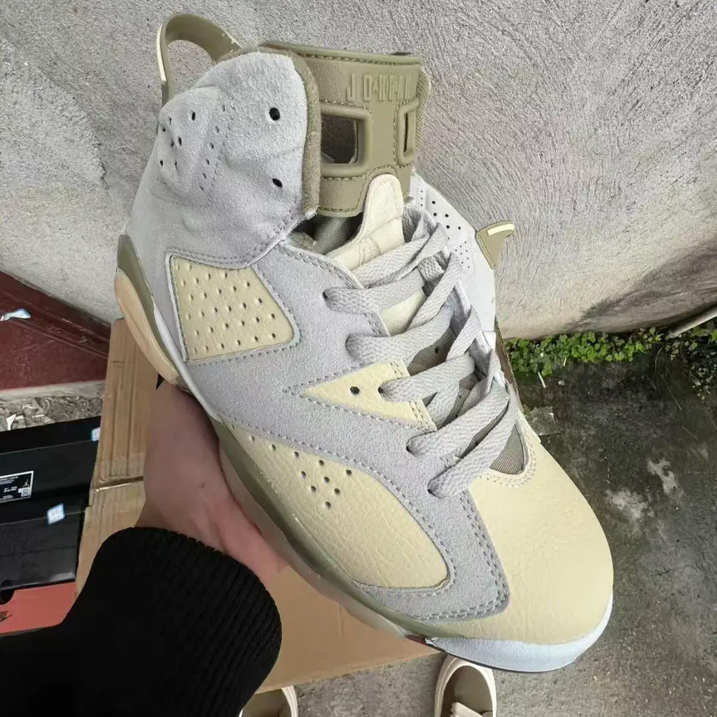 Air Jordan 6 Sail Neutral Olive Shoes Sneakers by Air Jordan