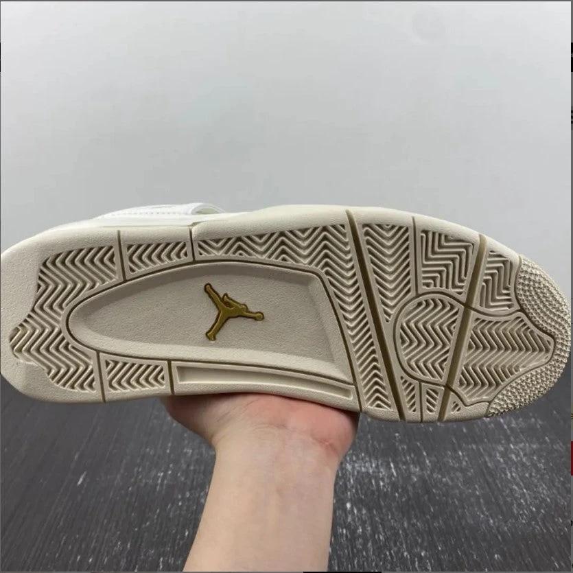 Air Jordan 4 Sail Metallic Gold Shoes Sneakers by Air Jordan