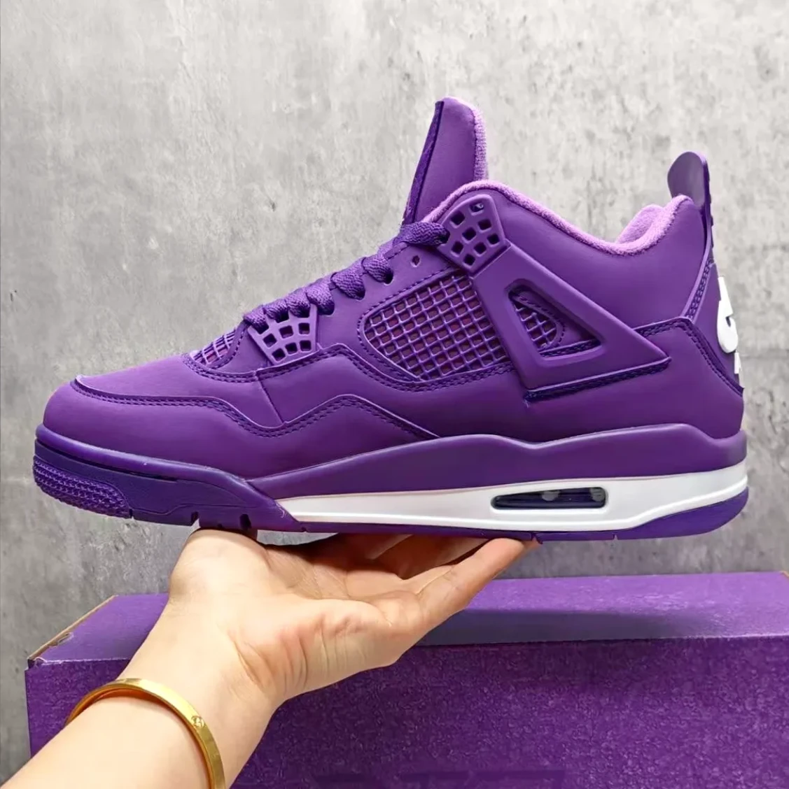 Nigel Sylvester x Air Jordan 4 Purple Shoes Sneakers by Air Jordan