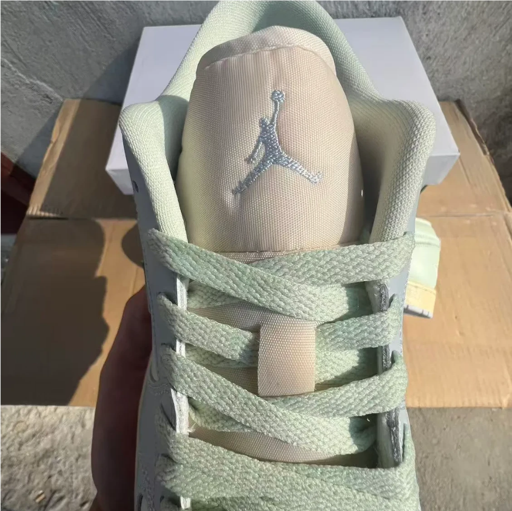 Air Jordan 1 Low Sail Aura Shoes Sneakers by Air Jordan