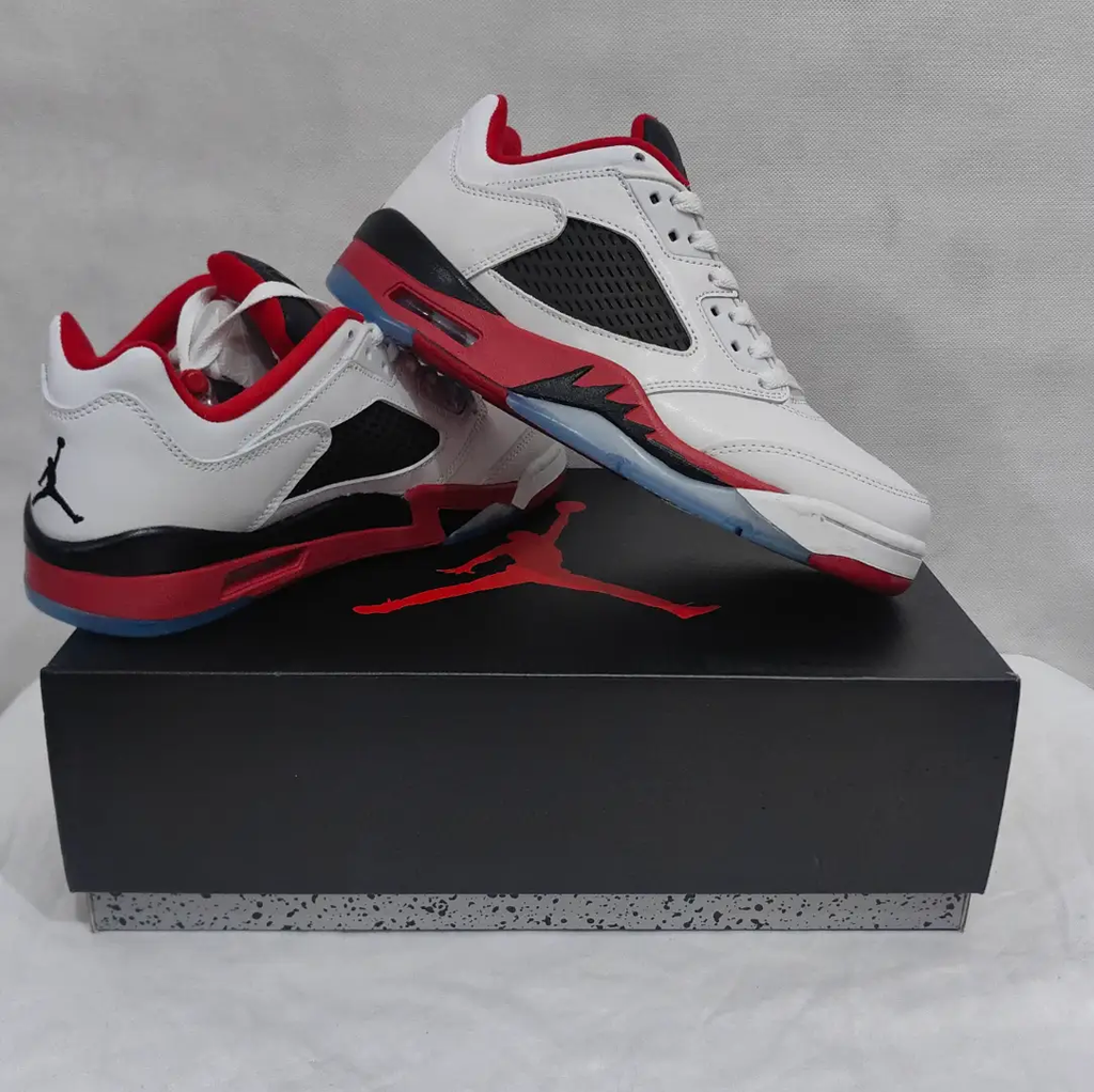 Air Jordan 5 Retro Low Fire Red Shoes Sneakers by Air Jordan