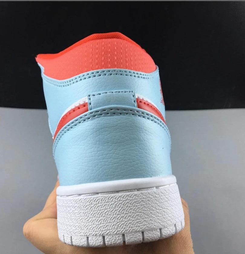 Air Jordan 1 Mid White Topaz Mist (GS) Shoes Sneakers by Air Jordan