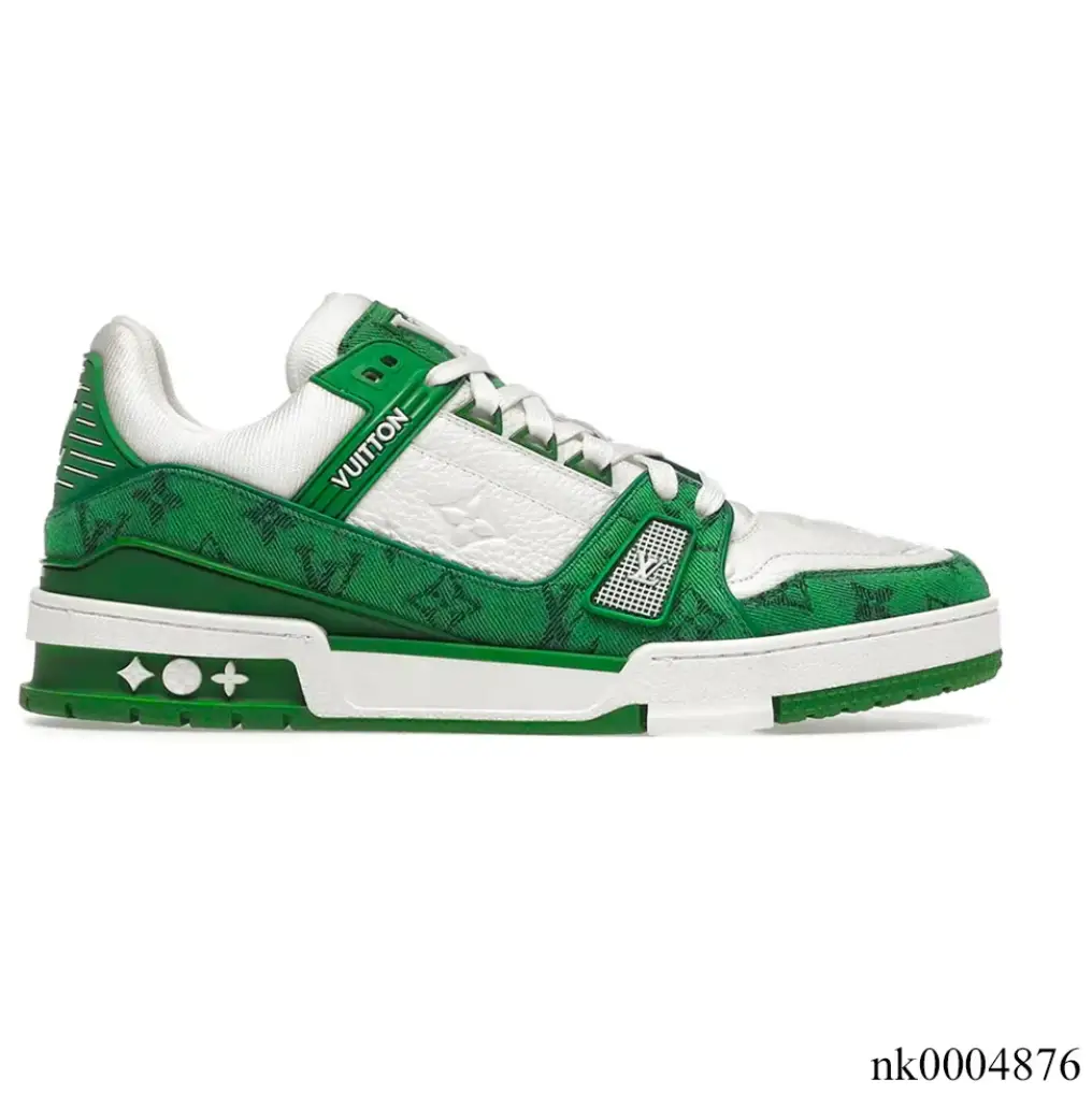 LV Trainer Denim Monogram Green Shoes Sneakers by Air Jordan