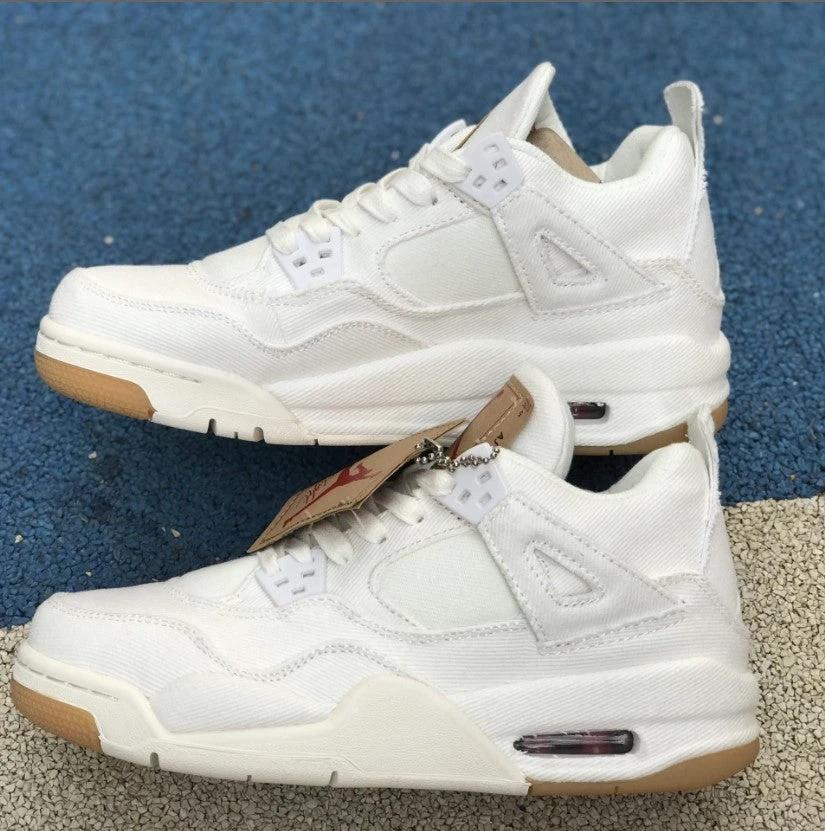Air Jordan 4 Retro Levi’s White (Levi’s Tag) Shoes Sneakers by Air Jordan