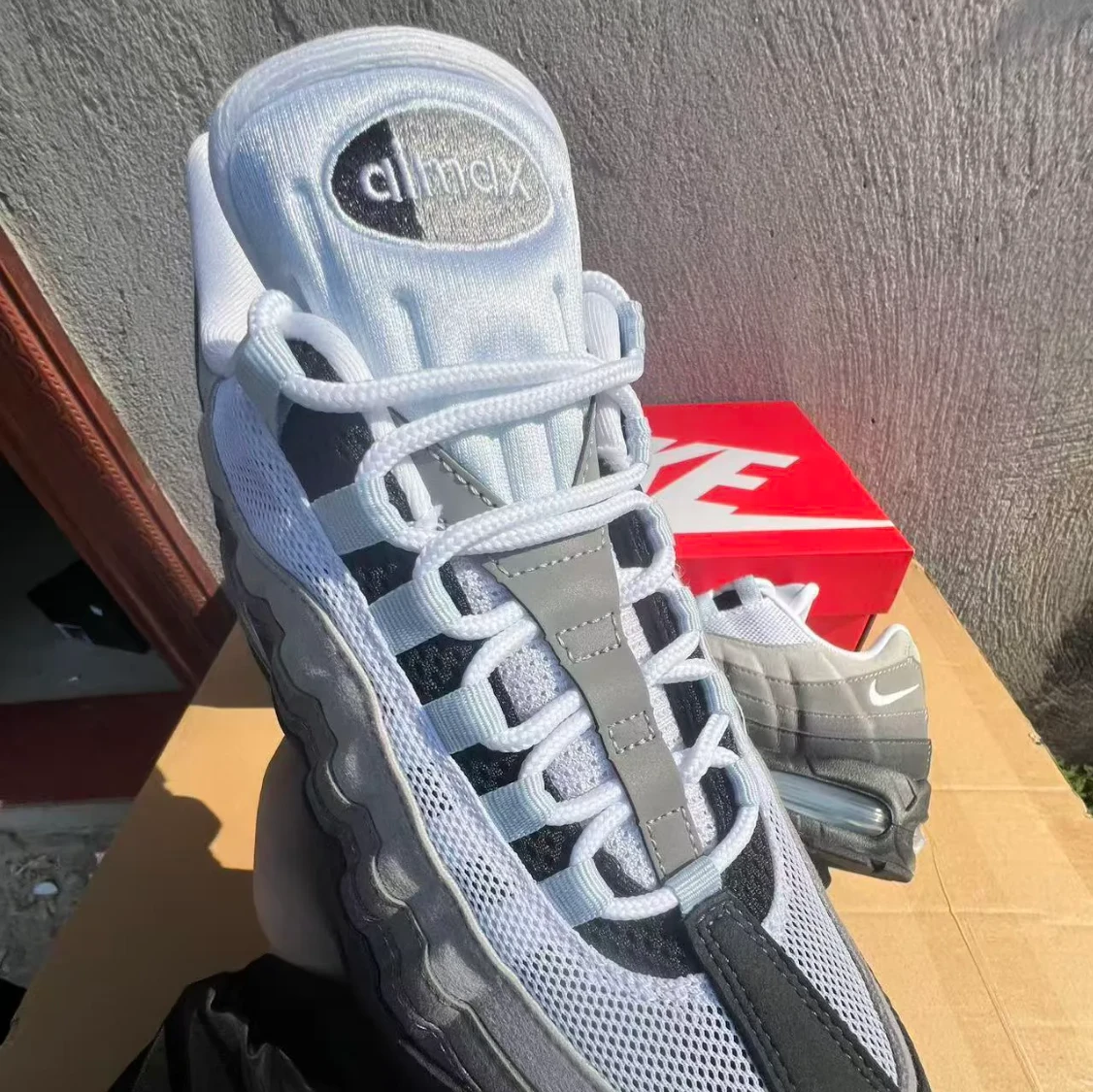 Air Jordan 95 OG Big Bubble Blue Tint Shoes Sneakers by Air Jordan