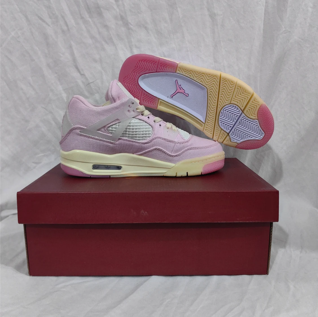 Air Jordan 4 Denim Iced Carmine Shoes Sneakers by Air Jordan