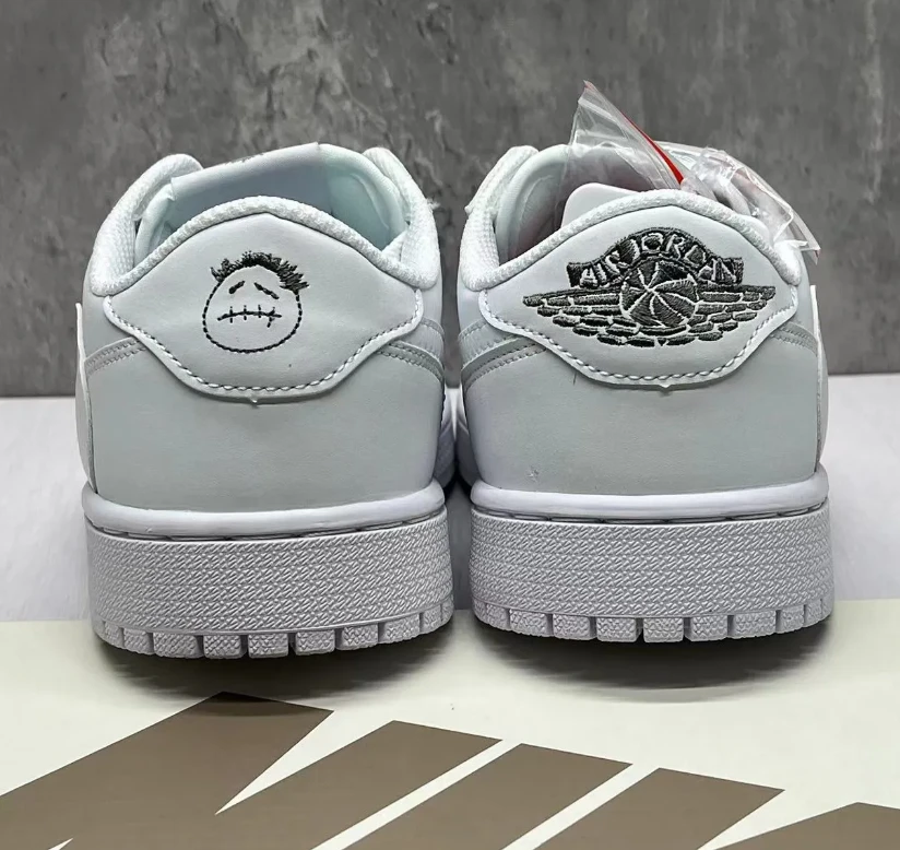 Travis Scott x AJ 1 Low White Party Shoes Sneakers by Air Jordan