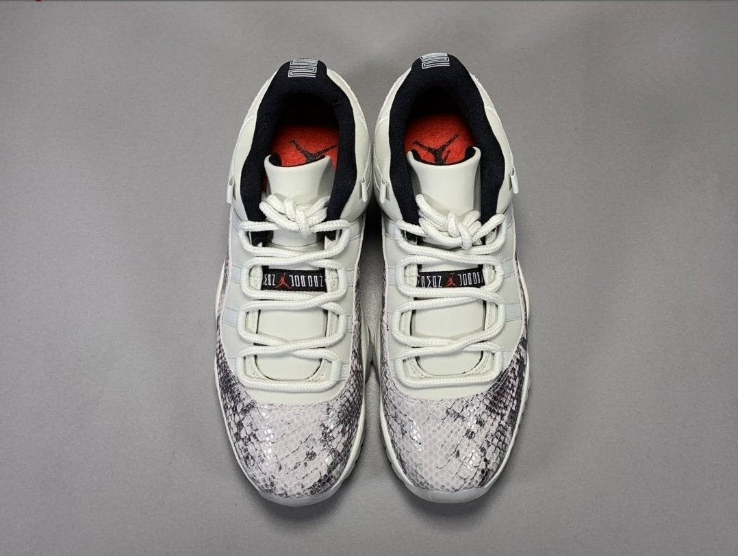Air Jordan 11 Low Snake Light Bone Shoes Sneakers by Air Jordan