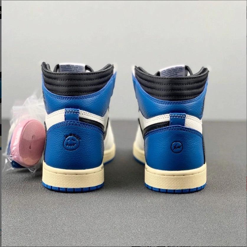Travis Scott x Fragment x AJ 1 High “Military Blue” Shoes Sneakers by Air Jordan